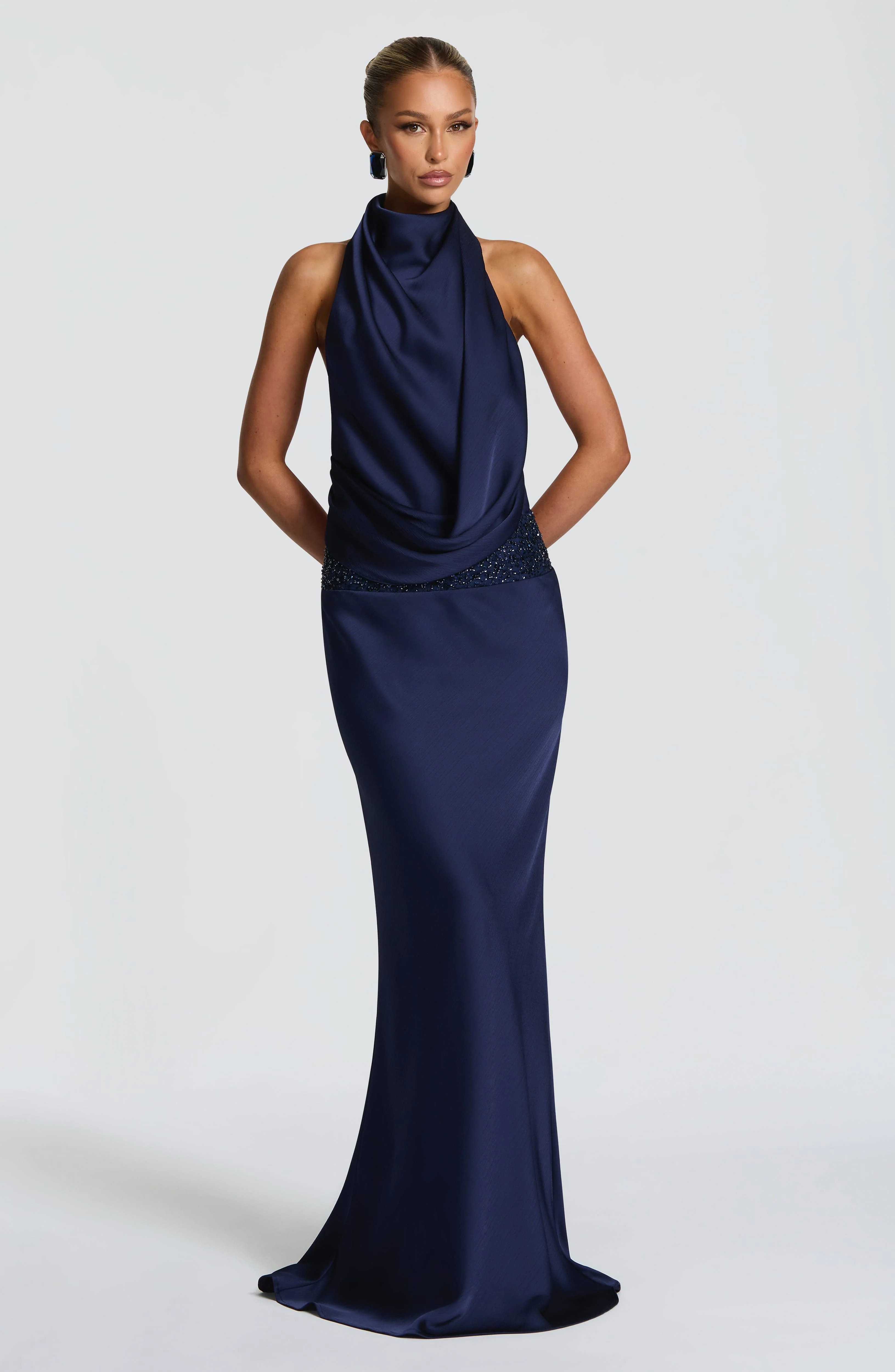 Armelle Maxi Dress - Navy | Babyboo (global)