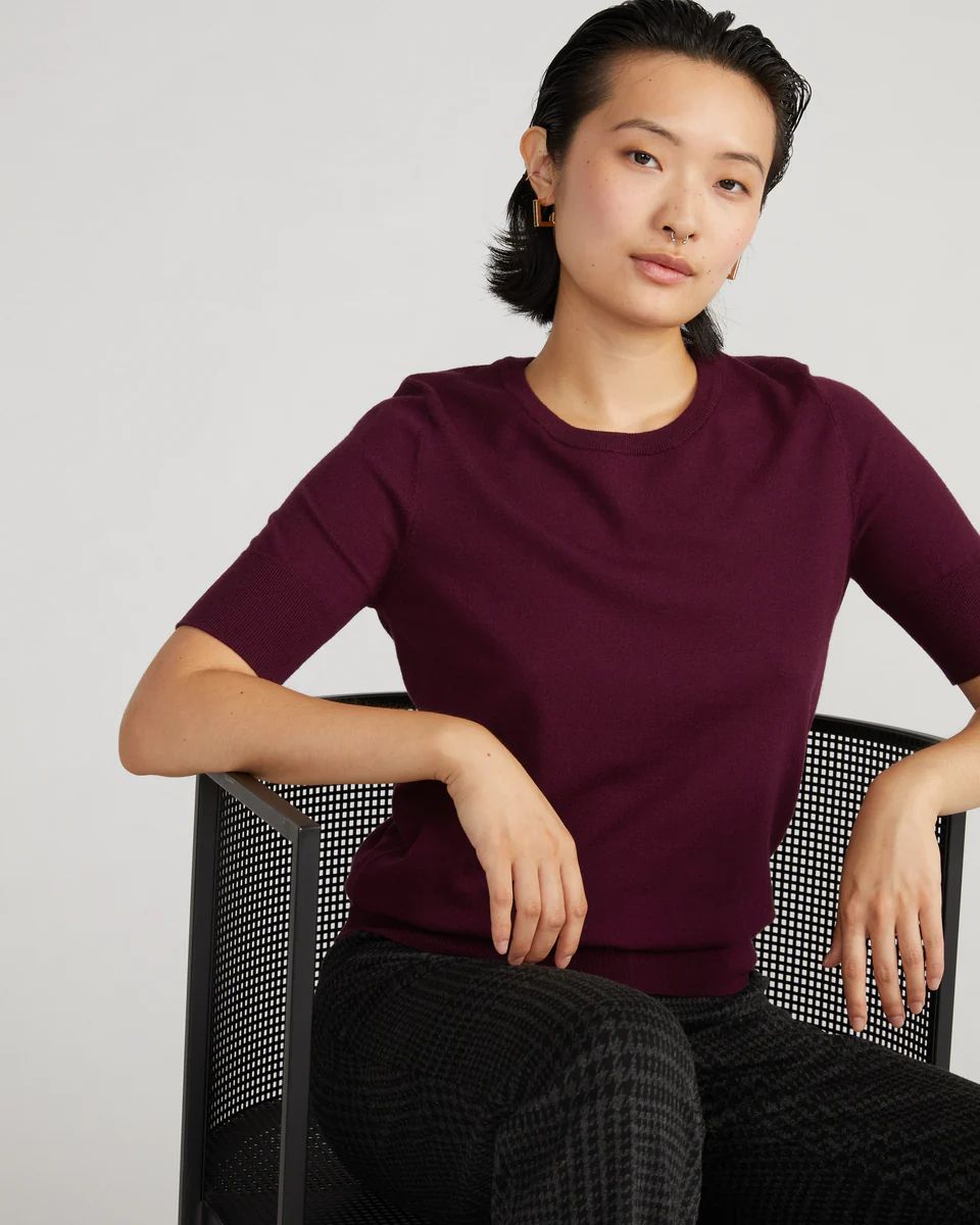 Savvy Fine Knit Sweater TopBlack Cherry | Universal Standard