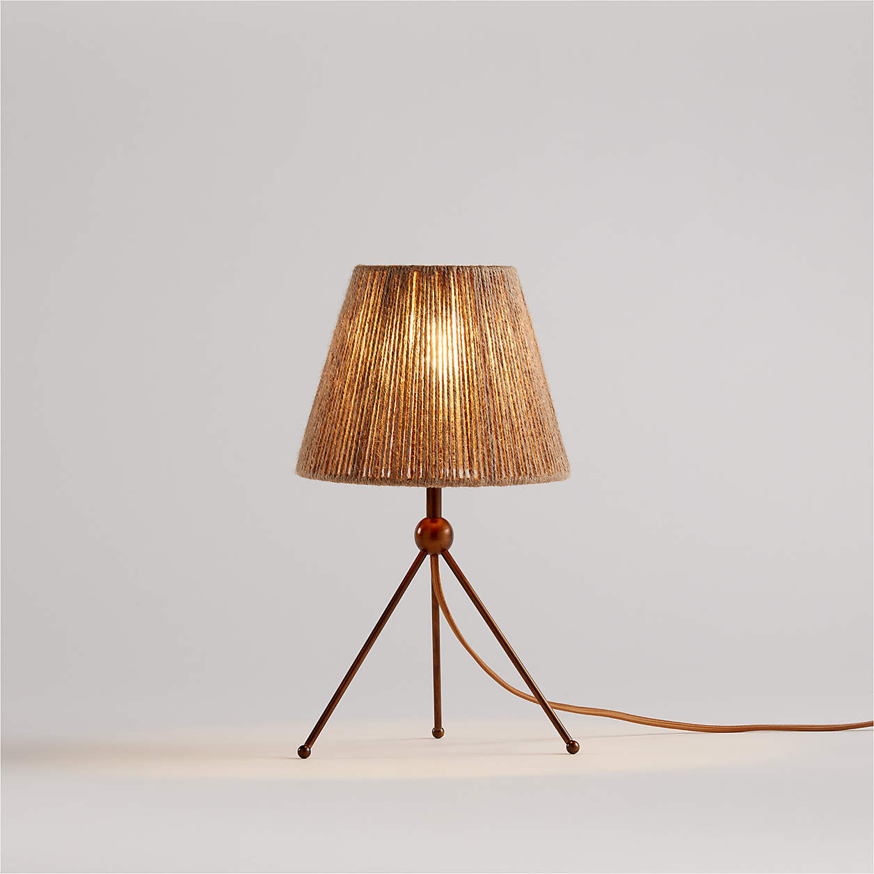 Ellery Tripod Mini Table Lamp by Jake Arnold 14.7" + Reviews | Crate & Barrel | Crate & Barrel