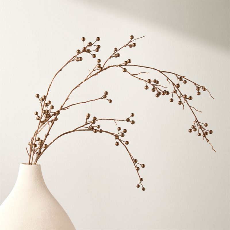 Faux Bronze Berry Holiday Stem 47" | CB2 | CB2