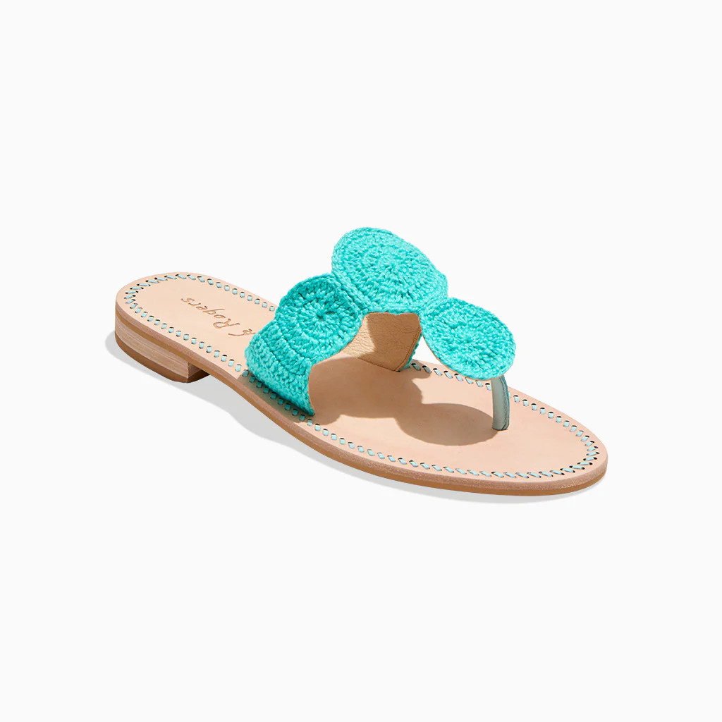Jacks Crochet Sandal - Turquoise | Jack Rogers