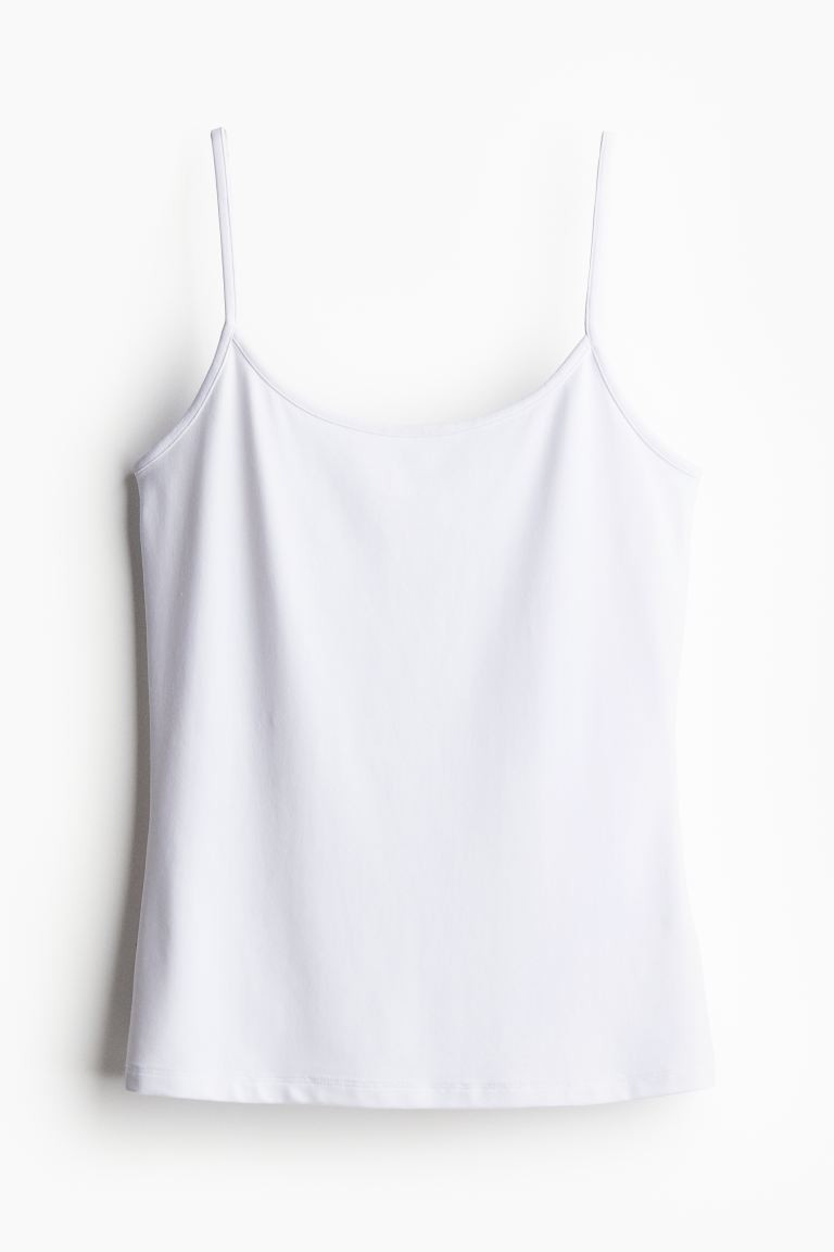 Microfiber Camisole Top - White - Ladies | H&M US | H&M (US + CA)