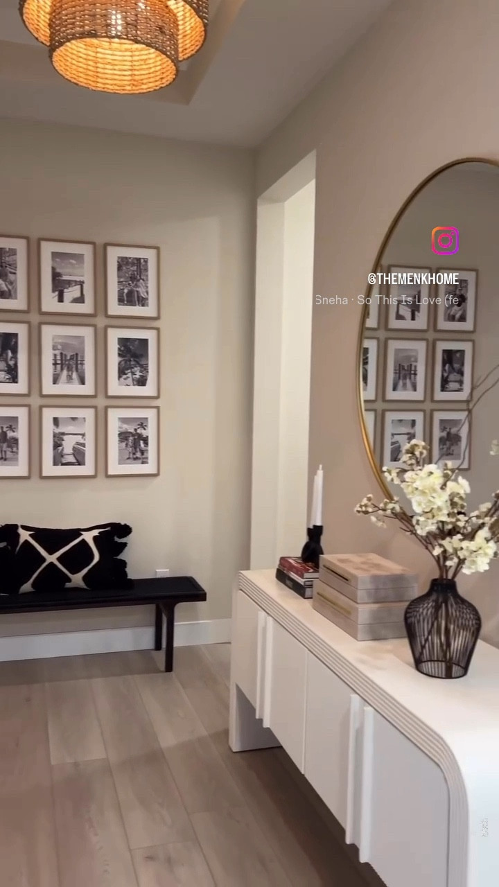 First impressions matter—this entryway blends modern black + white with natural textures for a space that feels both chic and inviting. Find all the details linked here ✨

#LTKStyleTip #LTKFallSale #LTKHome