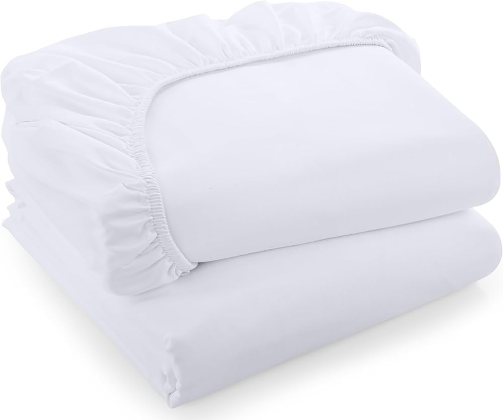 Utopia Bedding Twin XL Fitted Sheets - Bulk Pack of 2 Bottom Sheets - Soft Brushed Microfiber - D... | Amazon (US)