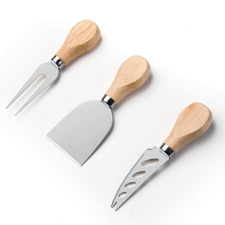 SimpleField 3-Piece Cheese Knives Set, Stainless Steel Cheese Knife Collection with Wood Handle. | Walmart (US)