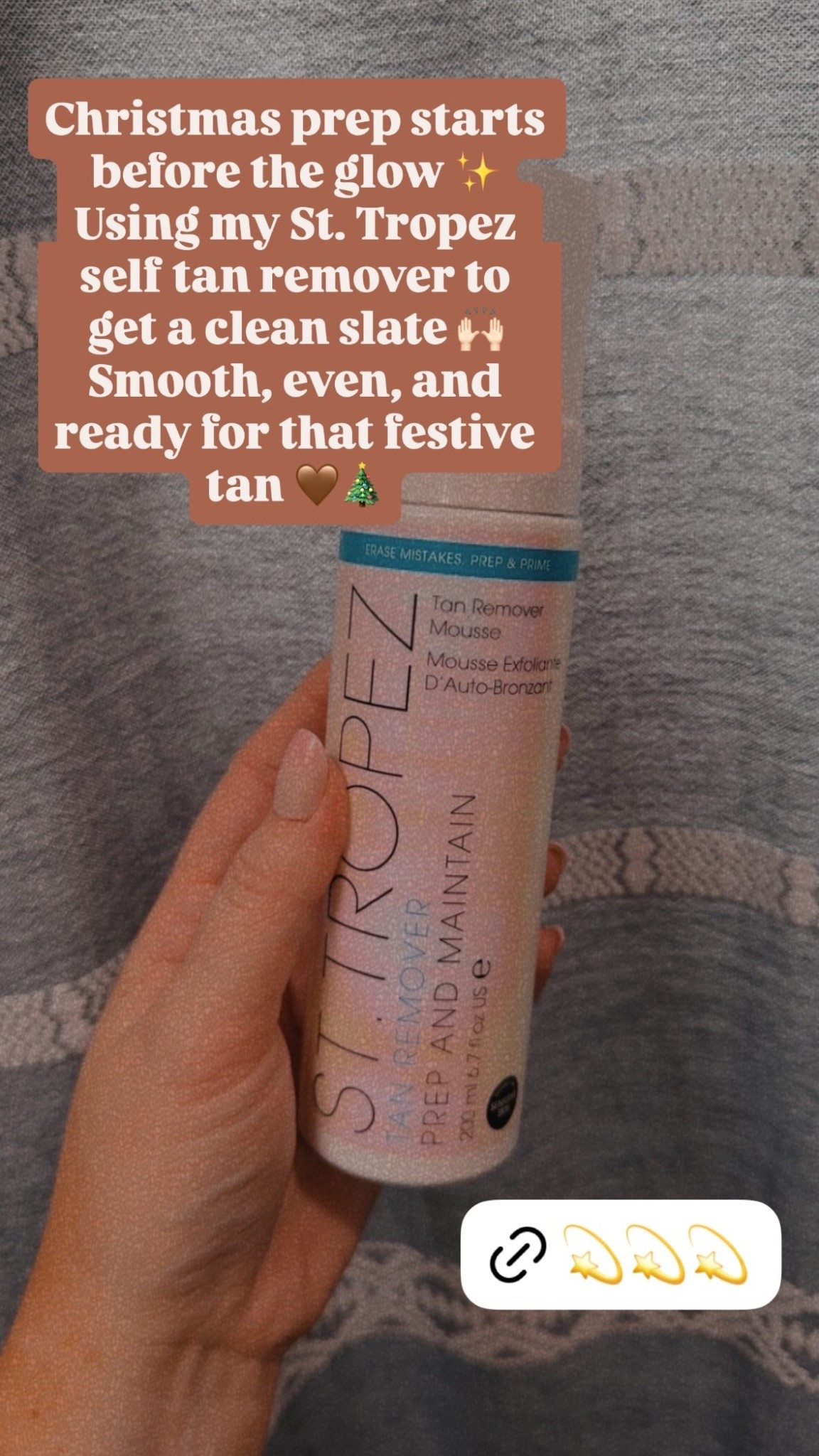 Christmas prep starts before the glow ✨Using my St. Tropez self tan remover to get a clean slate 🙌🏻Smooth, even, and ready for that festive tan 🤎🎄 saint tropez self tan remover | self tan prep | tan remover for smooth skin | pre-tan routine | holiday beauty prep | christmas beauty essentials | glowing skin | even self tan | self tan correction | flawless tan prep | tan maintenance | self tan hacks | luxury beauty finds | at-home tanning tips | beauty routine must haves | festive glow prep | holiday skincare essentials | winter glow tips | skincare for self tanning | beauty gift ideas | last minute beauty gifts | gifts for her | stocking stuffer ideas | amazon beauty finds | effortless beauty routine 

#LTKHoliday #LTKootd #LTKgrwm