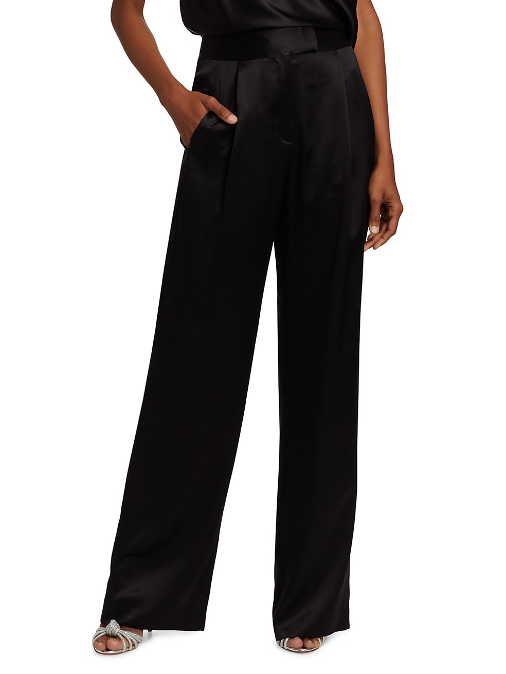 Wide-Leg Silk Trousers | Saks Fifth Avenue