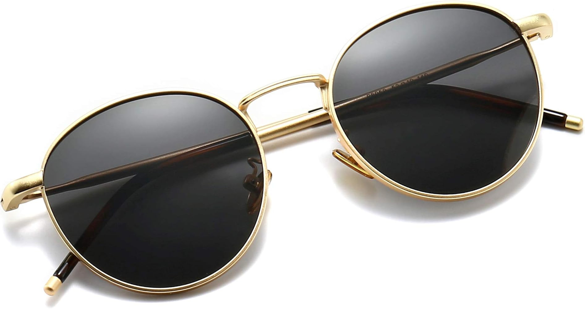 Polarized Classic Vintage Round Sunglasses For Women Men Classic Metal Frame Retro SGT059 | Amazon (US)