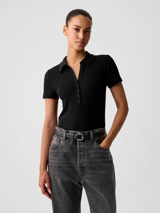 Modern Rib Polo Bodysuit | Gap (US)