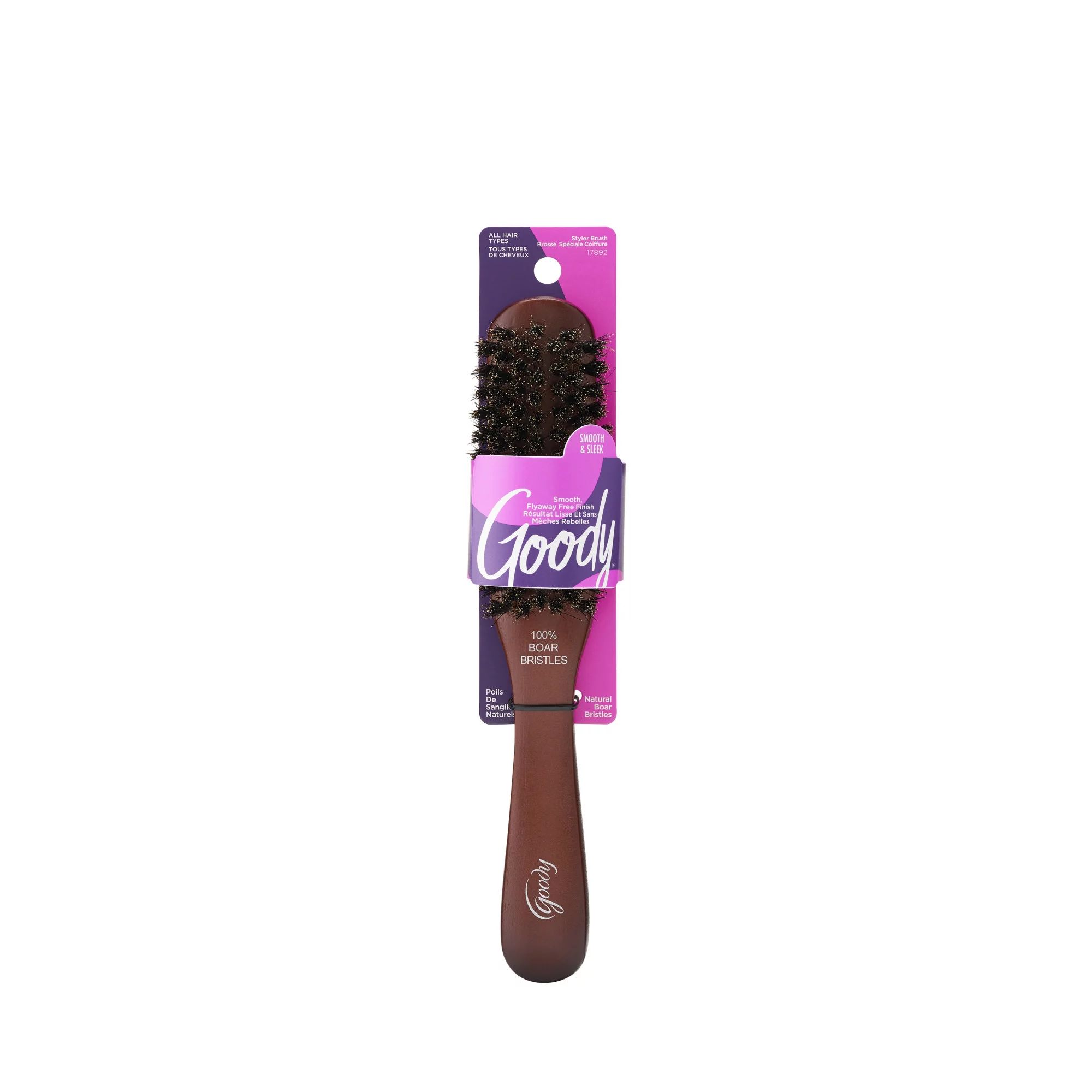 Goody Boar Brush, Smooth Style, Natural Boar Bristles, 1 Ct | Walmart (US)