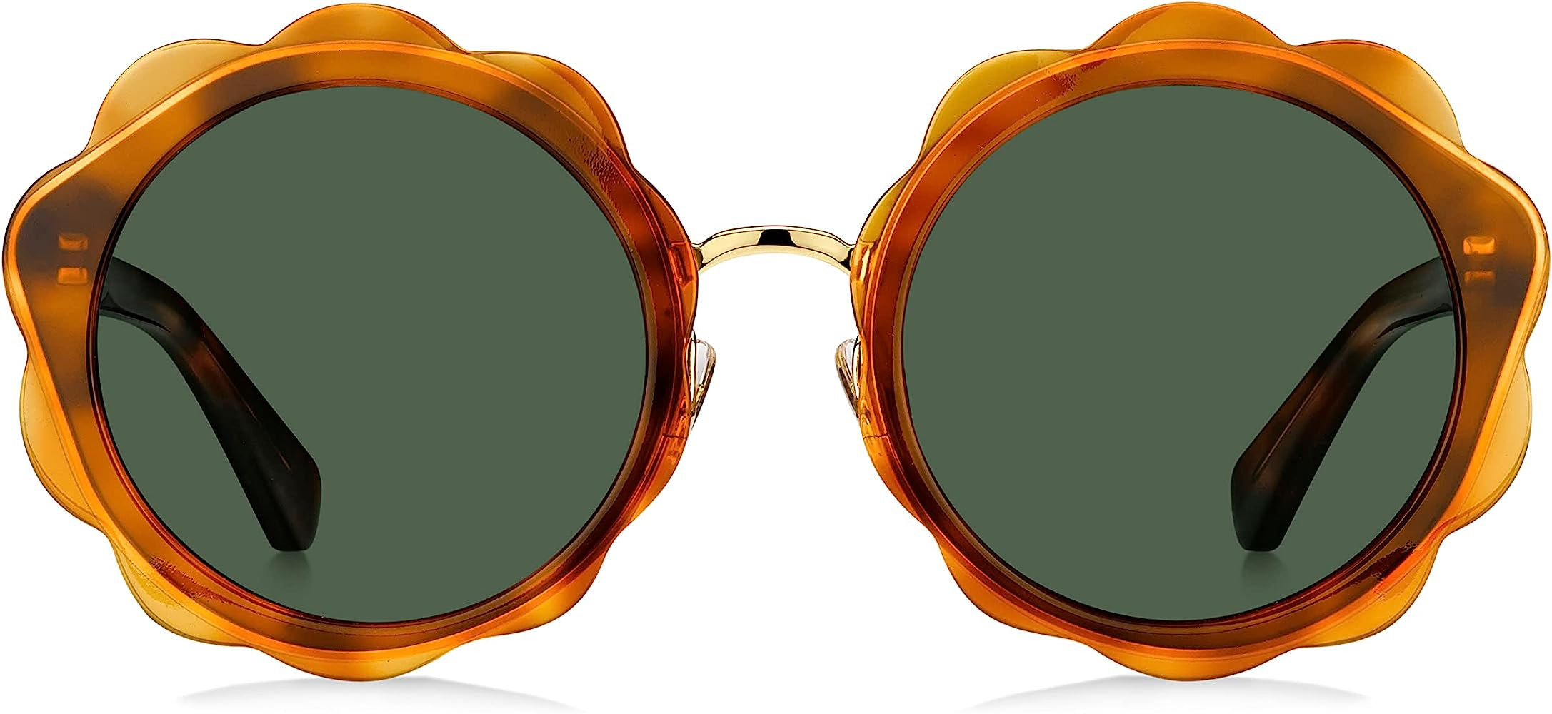 Kate Spade New York Women's Karrie/S Round Sunglasses, Brown/Green, 52mm, 22mm | Amazon (US)