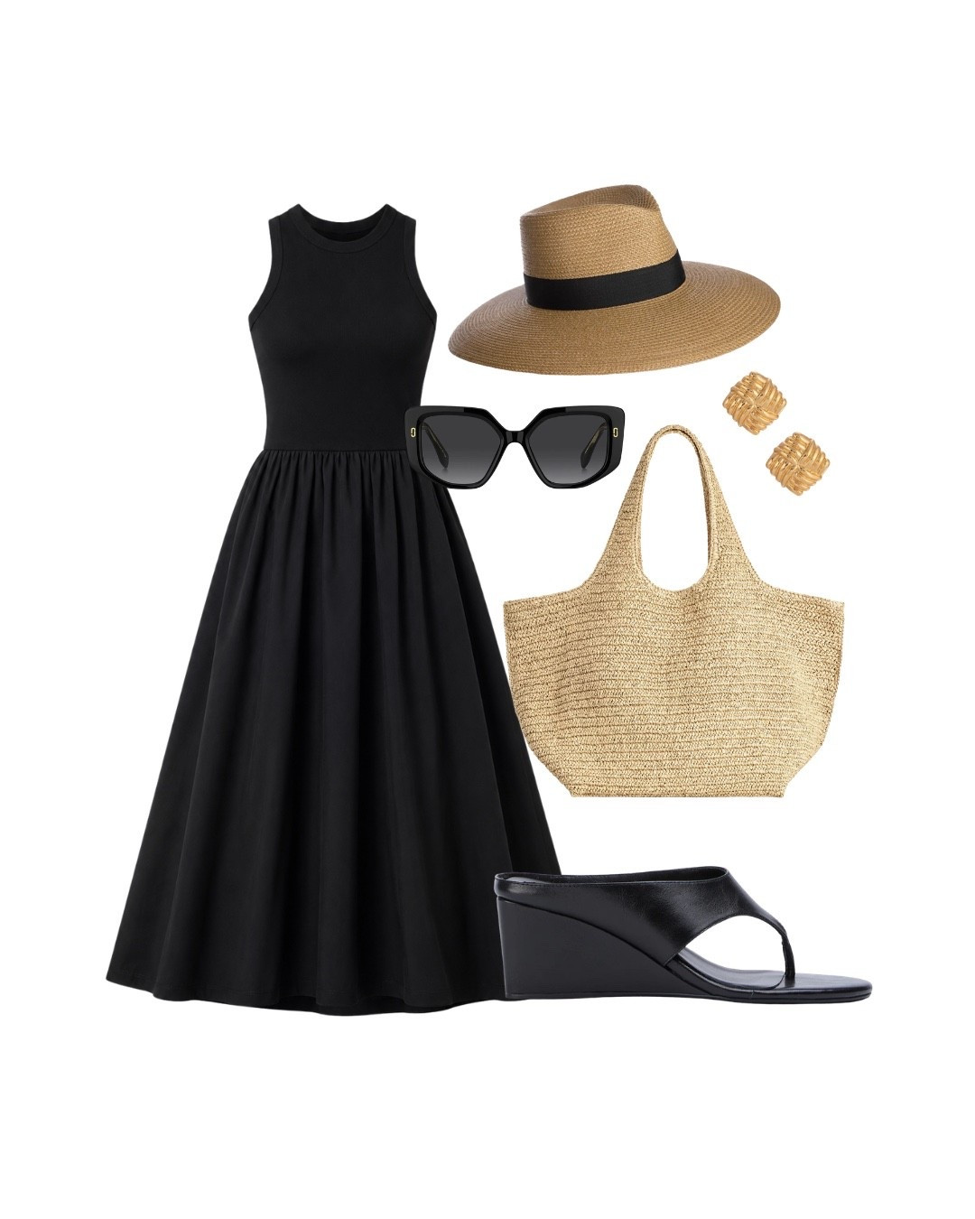 Black dress for summer done right. 🖤 Pair it with a straw hat, raffia tote and wedge sandals — simple, chic, and so easy.

#blacksummerdress #summerdressoutfit #strawhat #raffiatote #wedgesandals #quietluxury #over40style #blackdress #summerootd

#LTKootd #LTKOver40 #LTKTravel