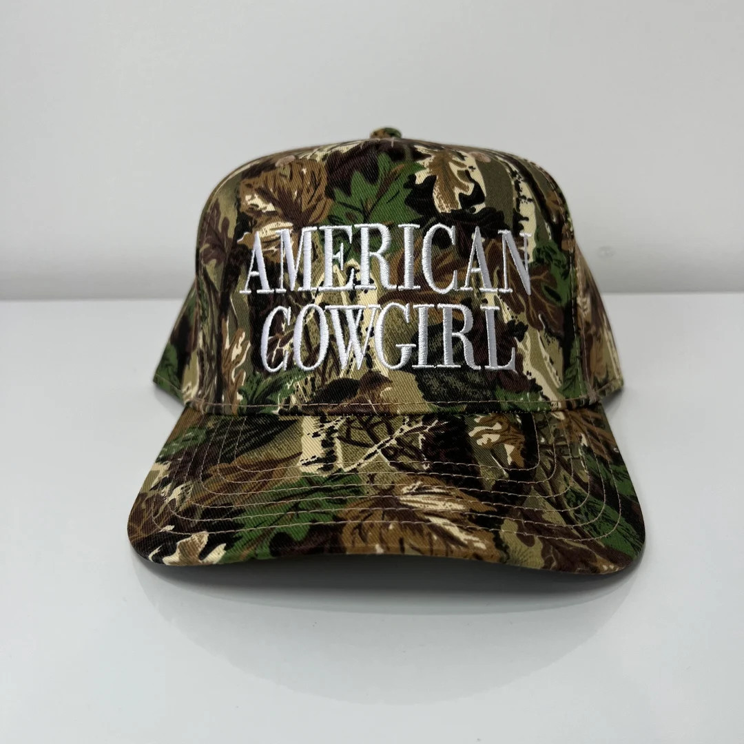 AMERICAN COWGIRL Embroidered Western Trucker Hat Rodeo Fashion Camouflage White - Etsy | Etsy (US)