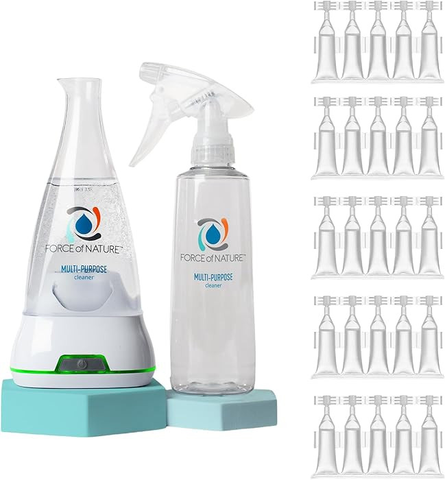 Force of Nature Multi-Purpose Cleaner & Deodorizer Extra Value Bundle - Reusable Bottle, 25 Refil... | Amazon (US)