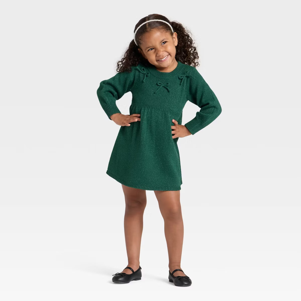 Toddler Girls' Long Balloon Sleeve Sweater Dress - Cat & Jack™ | Target