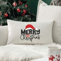 Merry Christmas Pillow, Pillow Cover, Decor, Cushion, Noel Xmas New Year Gift, Winter | Etsy (US)