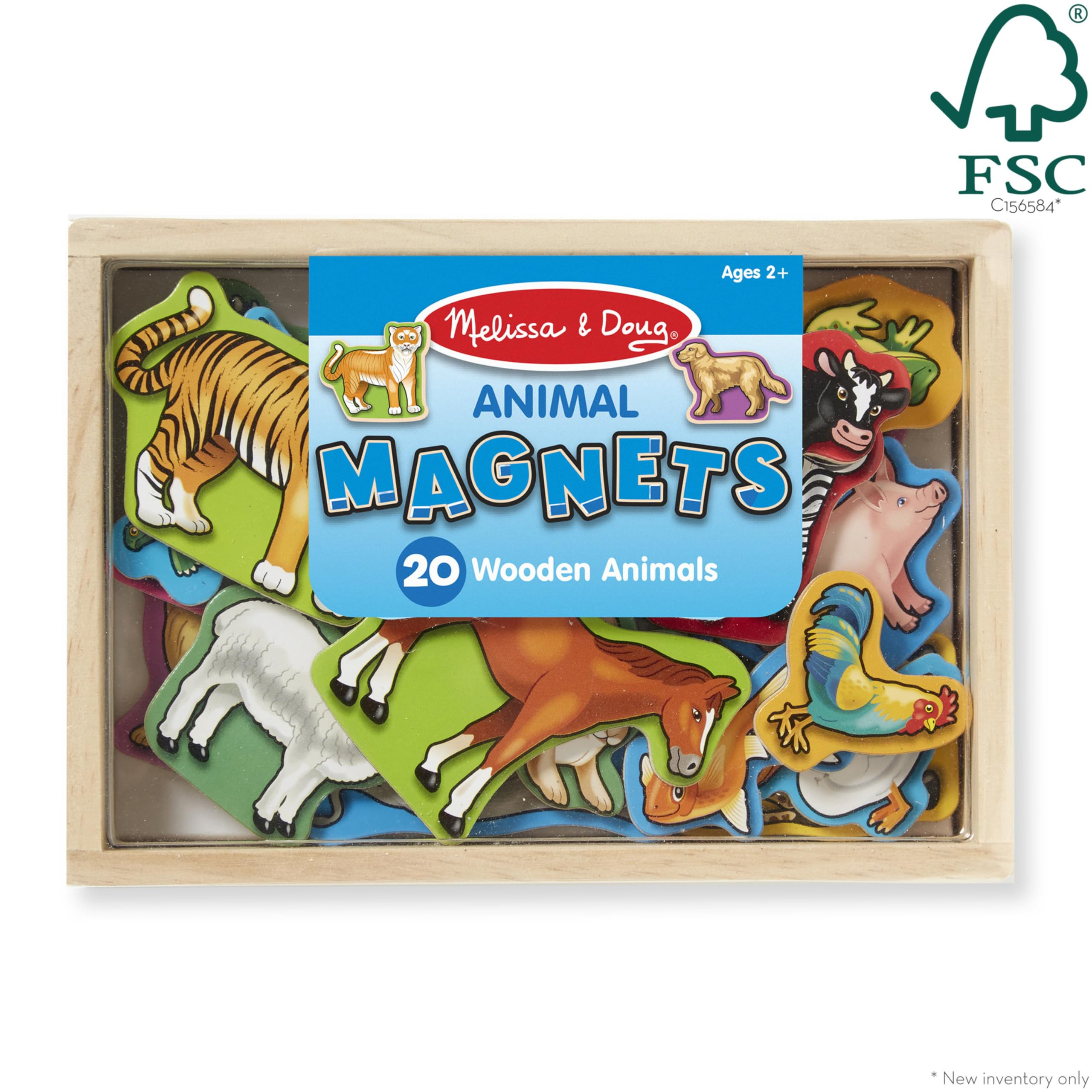Melissa & Doug 20 Wooden Animal Magnets in a Box - FSC Certified | Amazon (US)