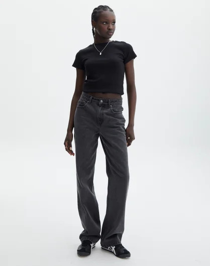 High Rise Straight Leg Jean in Slate Grey | Glassons | Glassons (NZ)