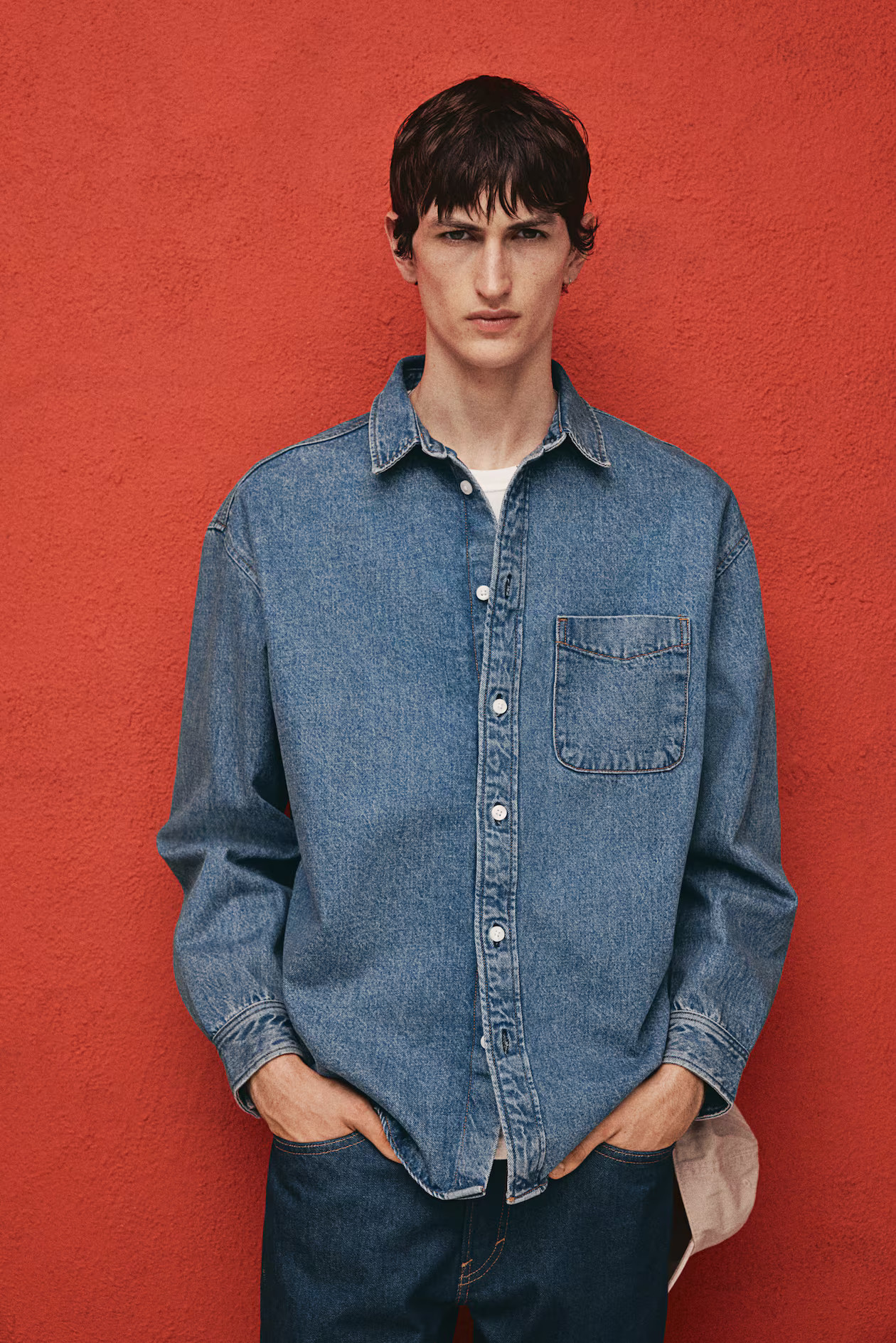 Loose-fit Denim Shirt - Denim blue - Men | H&M US | H&M (US + CA)