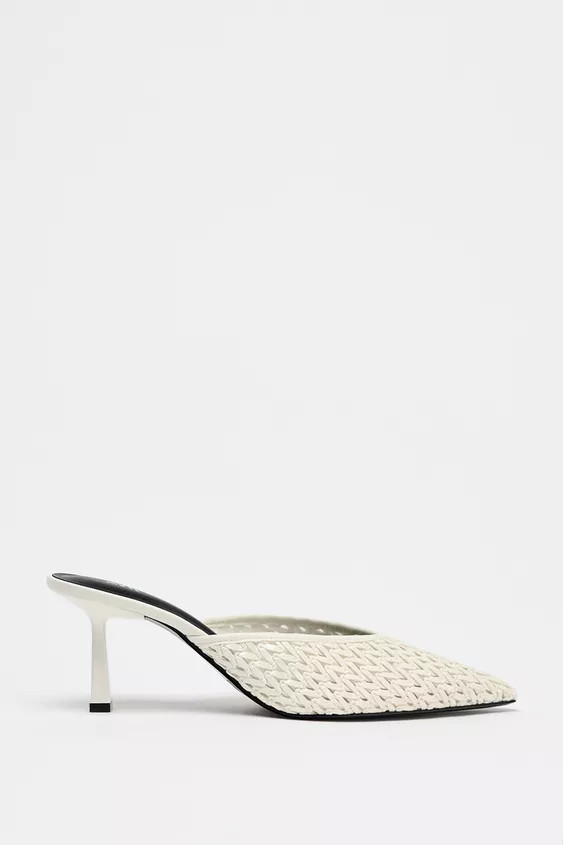BRAIDED SLINGBACK HEELS | Zara US