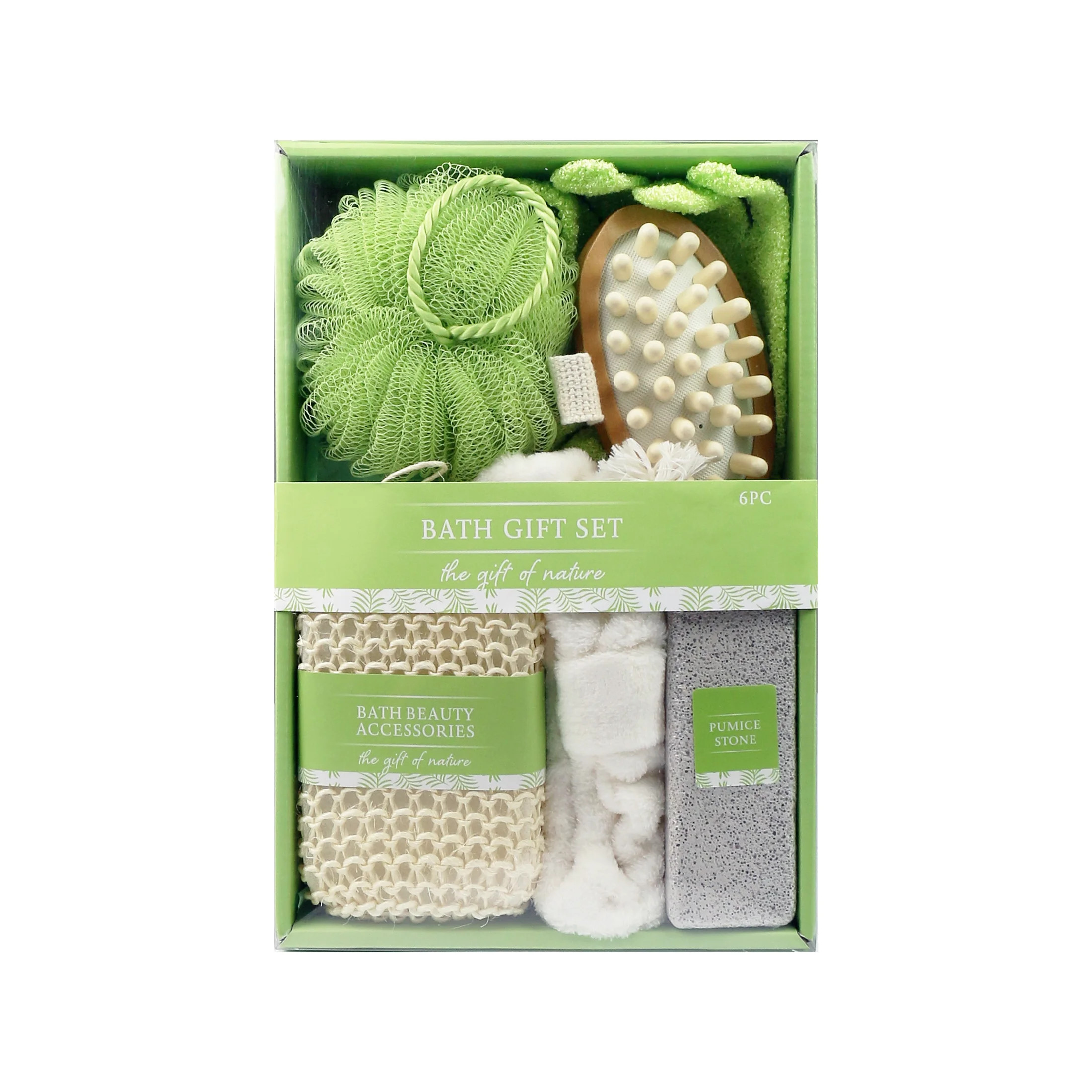 6-Piece Bath & Spa Gift Set with Massager, Sponge, and Pumice Stone | Walmart (US)