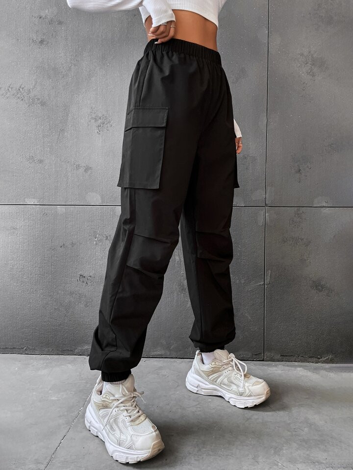 SHEIN Coolane Flap Pocket Side Cargo Pants | SHEIN
