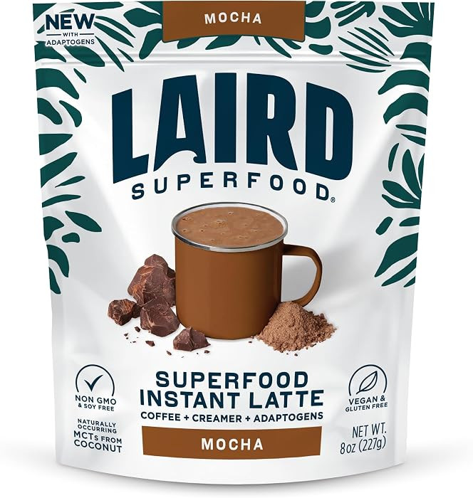 Laird Superfood Mocha Instant Latte with Adaptogens \u2013 Mocha Latte packed with Antioxidants a... | Amazon (US)