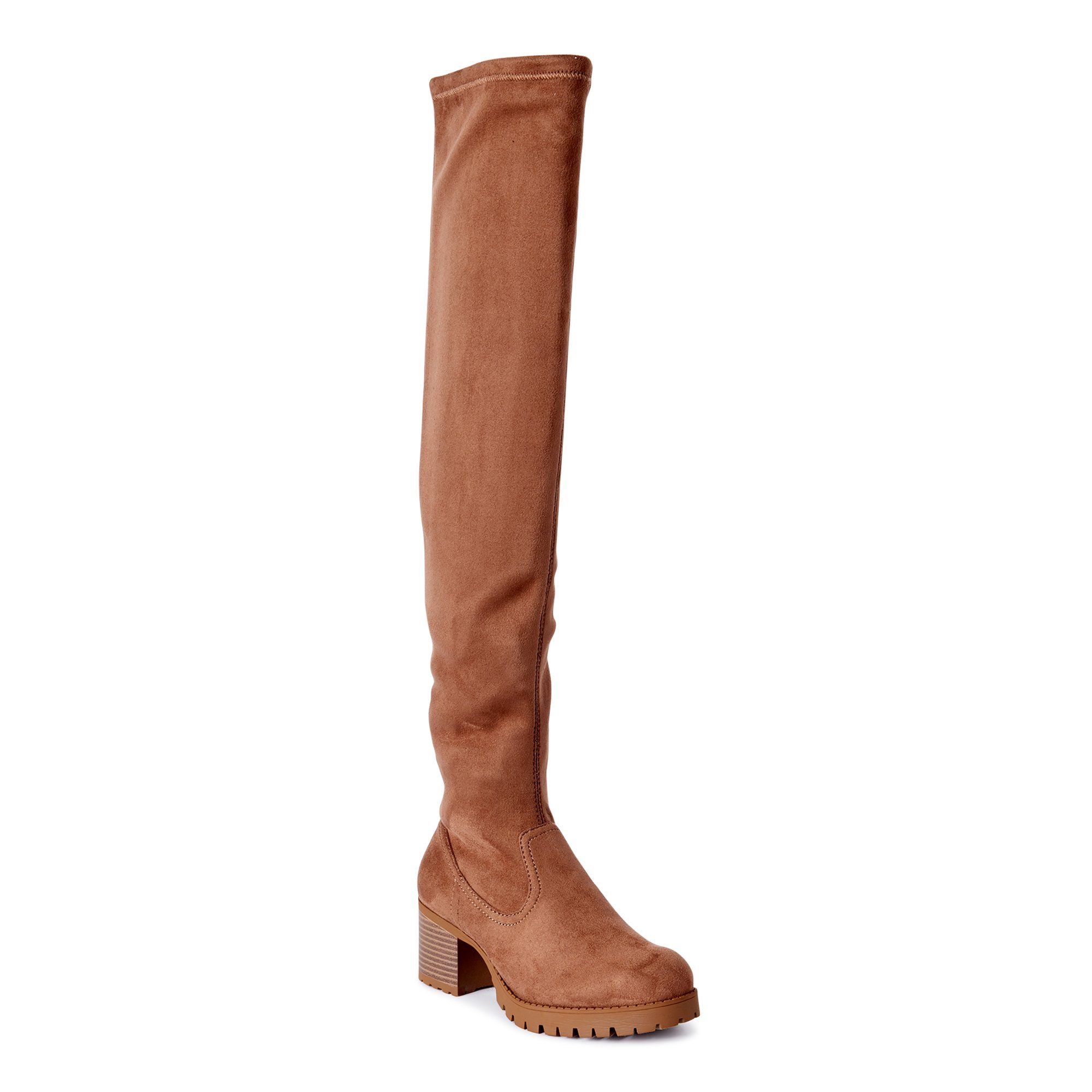 Scoop - Scoop Women’s Adrienne Over The Knee Lug Boots - Walmart.com | Walmart (US)