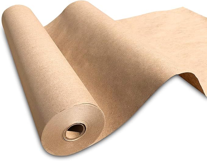 NY Paper Mill Brown Kraft Paper 17.50" x 2400" (200 feet) Jumbo Roll, Ideal for Gift Wrapping, Ar... | Amazon (US)