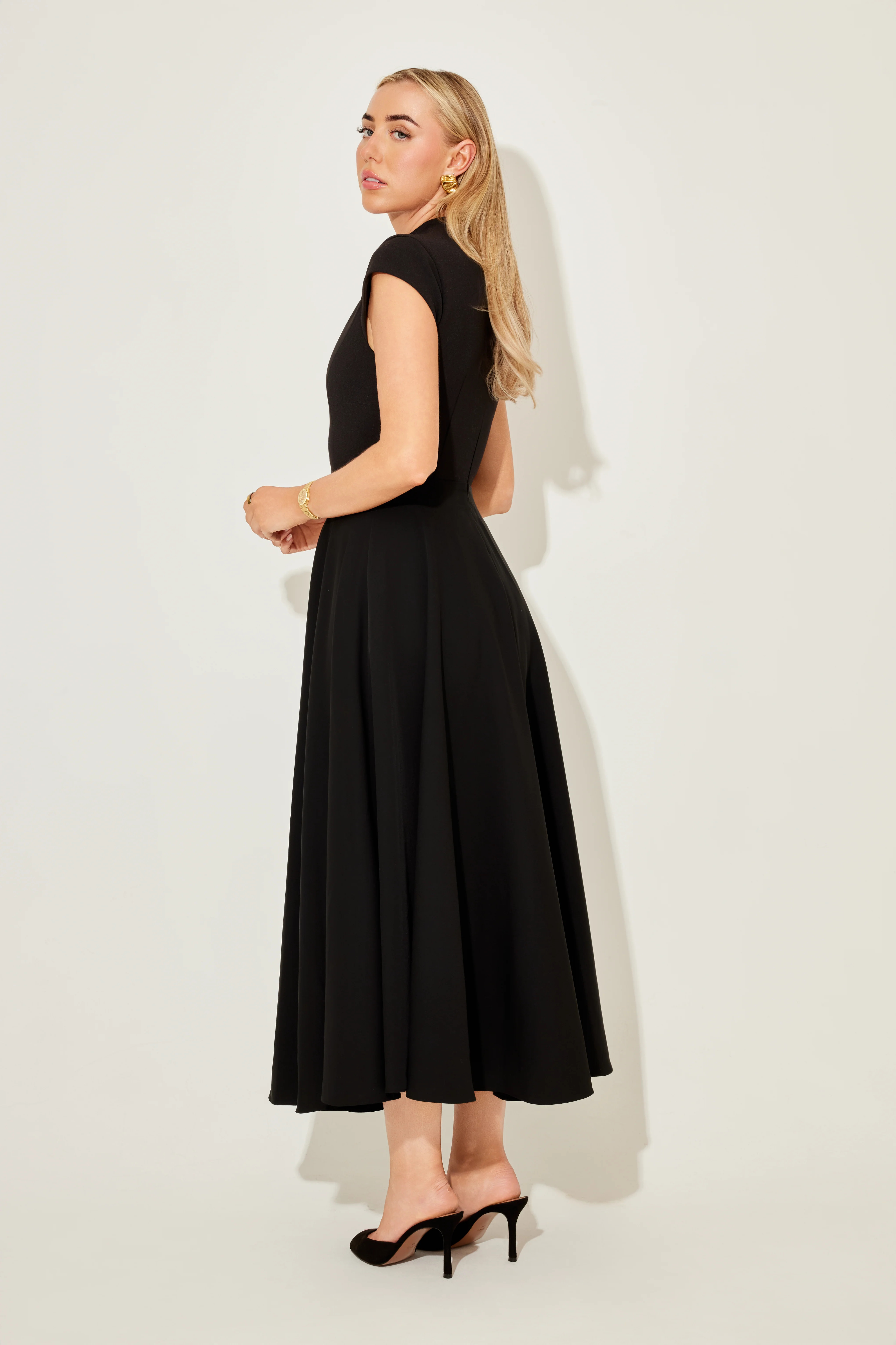 Cap Sleeve Midi Dress | Odd Muse