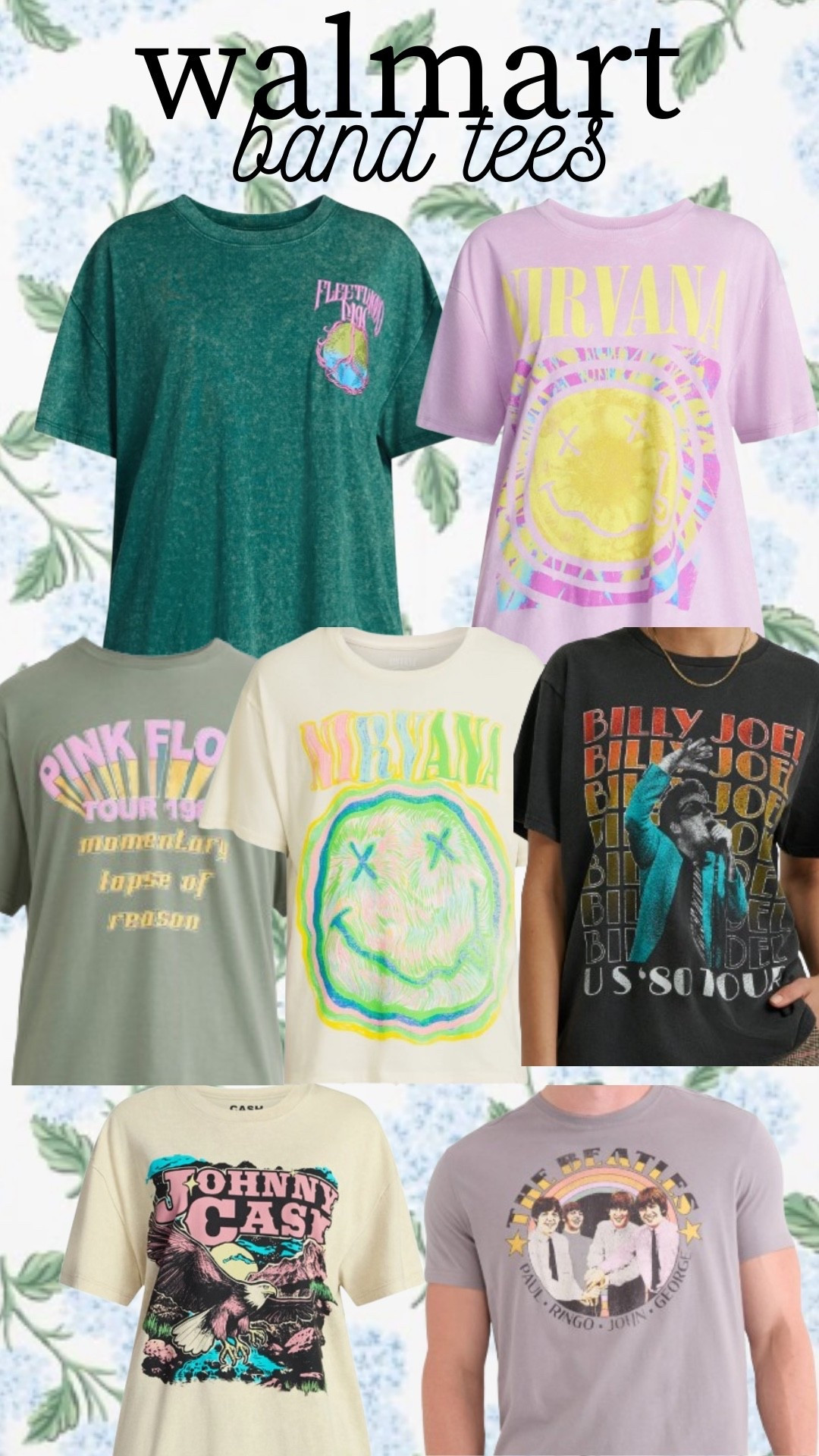 Walmart Band Tees!! 

Fleetwood Mac l Nirvana l Billy Joel l Pink Floyd l The Beatles l Johnny Cash l Men’s Tees l Womens Tees l Band Tees 

#LTKgrwm #LTKootd #LTKPlusSize