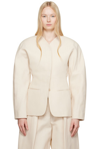 Beige La Croisière 'The Ovalo' Blazer | SSENSE