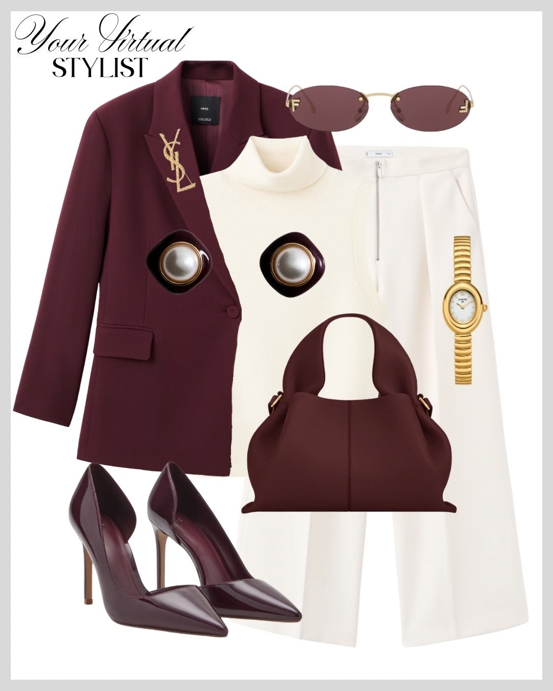 Burgundy + White 🍇🤍 
Beautiful classic look✨

#LTKbag #LTKuk #LTKworkwear
