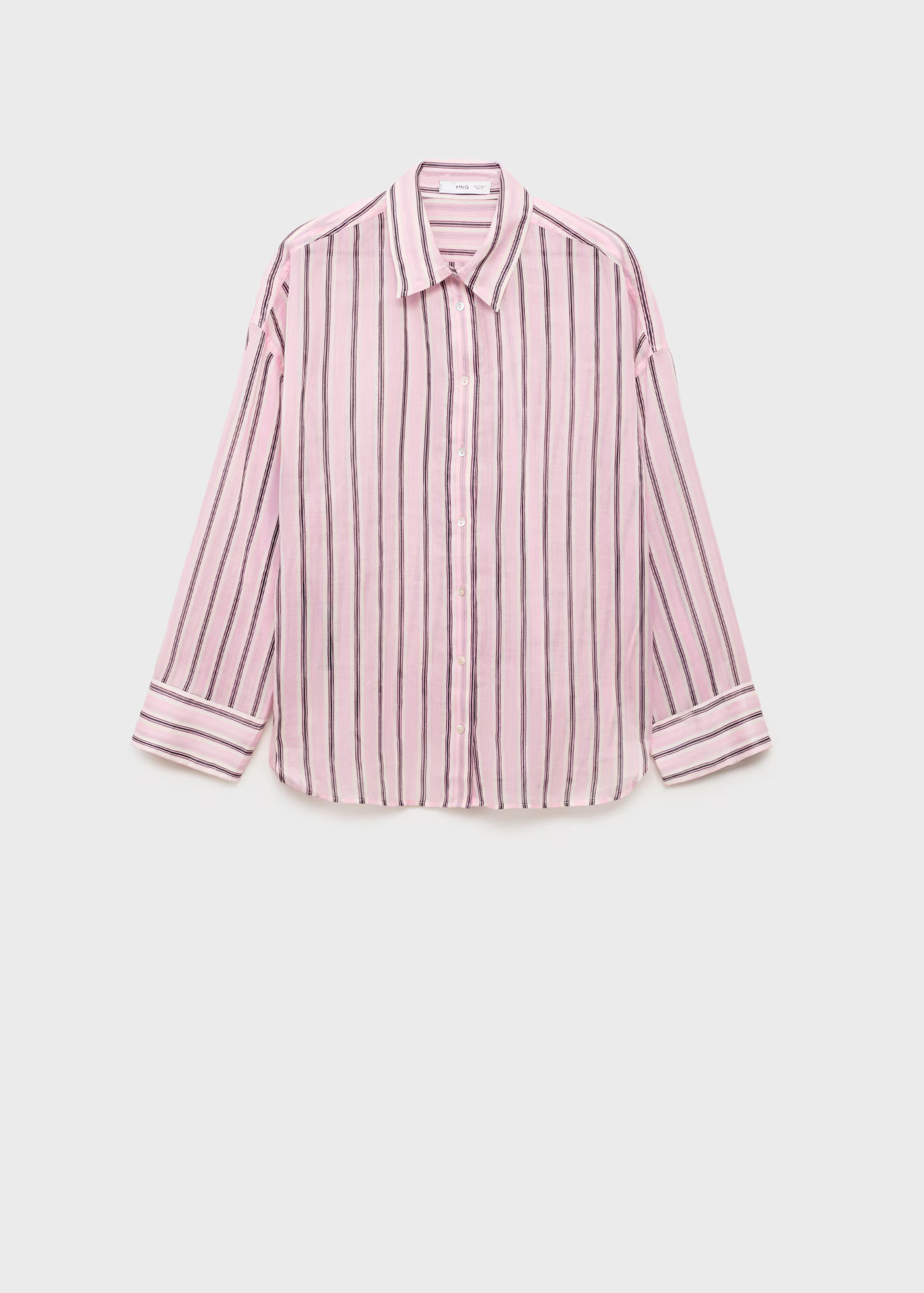 Striped ramie shirt - Women | MANGO USA | Mango (US/MX/AU)