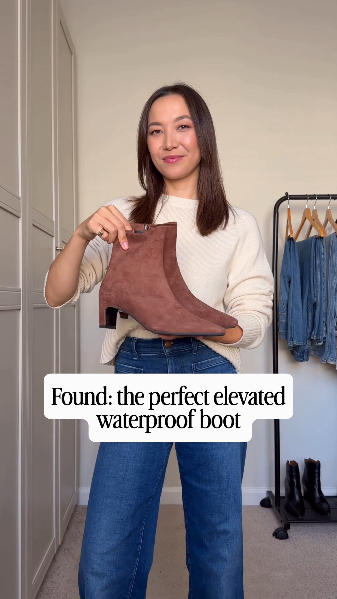 The perfect elevated waterproof boot - perfect for the office as well!

LaCanadienne boots tts wearing 8
Quince trench xs 
Reiss coat xs

#LTKootd