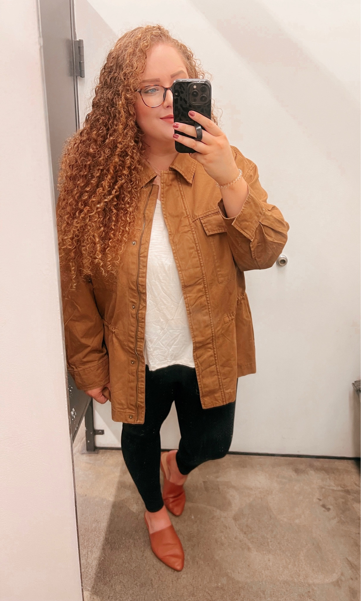 Utility jackets are such a classic for fall 🍂 utility jacket | jacket | fall jacket | utility fall jacket | old navy jacket | leggings | amazon leggings | off white top | basic top | mules | fall look | fall outfit | fall finds | fall outfit inspo | fall outfit inspiration | old navy | old navy look | old navy outfit | old navy finds 

#LTKSeasonal #LTKcurves #LTKmidsize