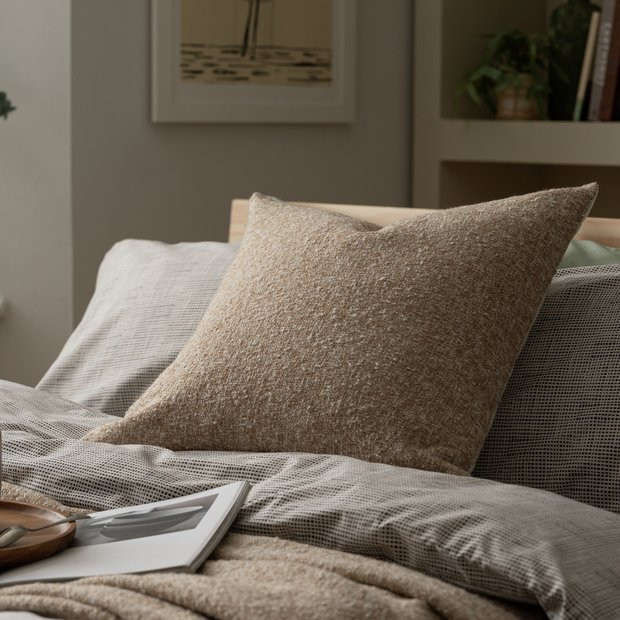Habitat Boucle Cushion - Neutral - 50x50cm | Habitat UK