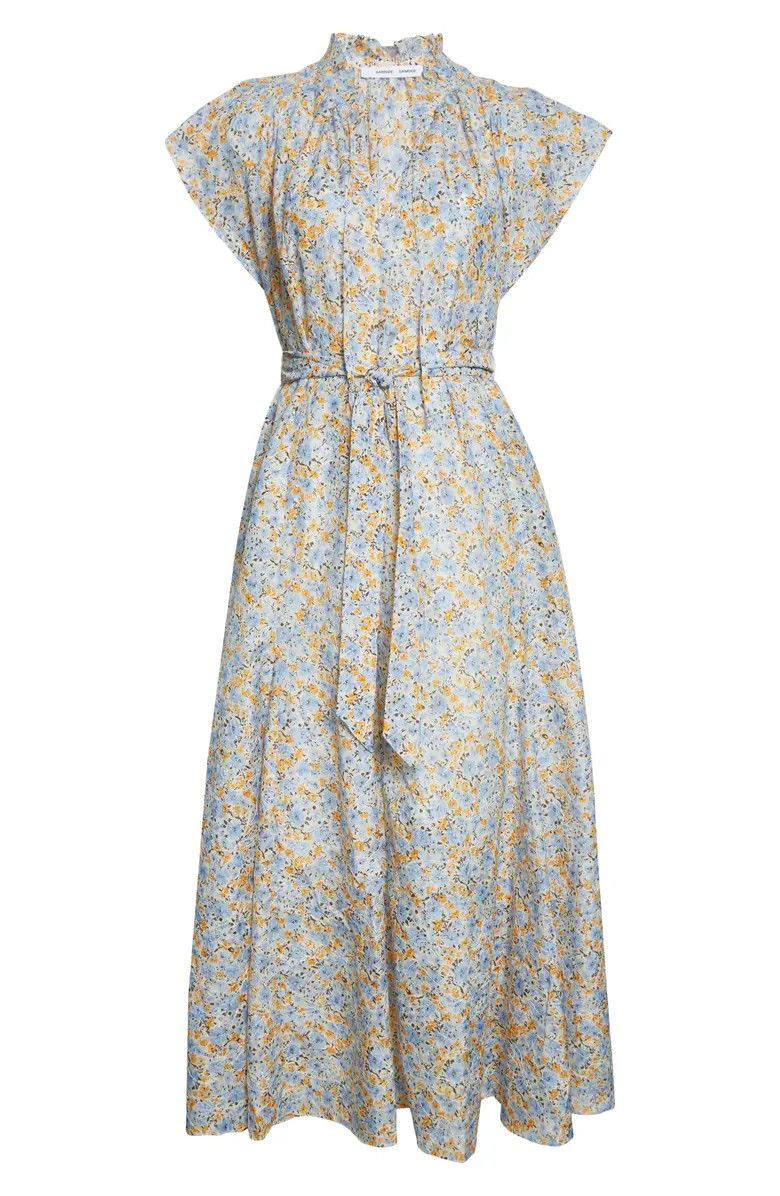 Samsøe Samsøe Karookh Floral Print Organic Cotton & Silk Dress | Nordstrom | Nordstrom
