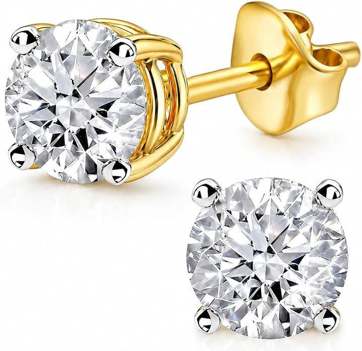 Shop LC Lab Grown Diamond Stud Earrings for Women | 0.25–1 Carat | G-H Color SI Clarity | 925 S... | Amazon (US)