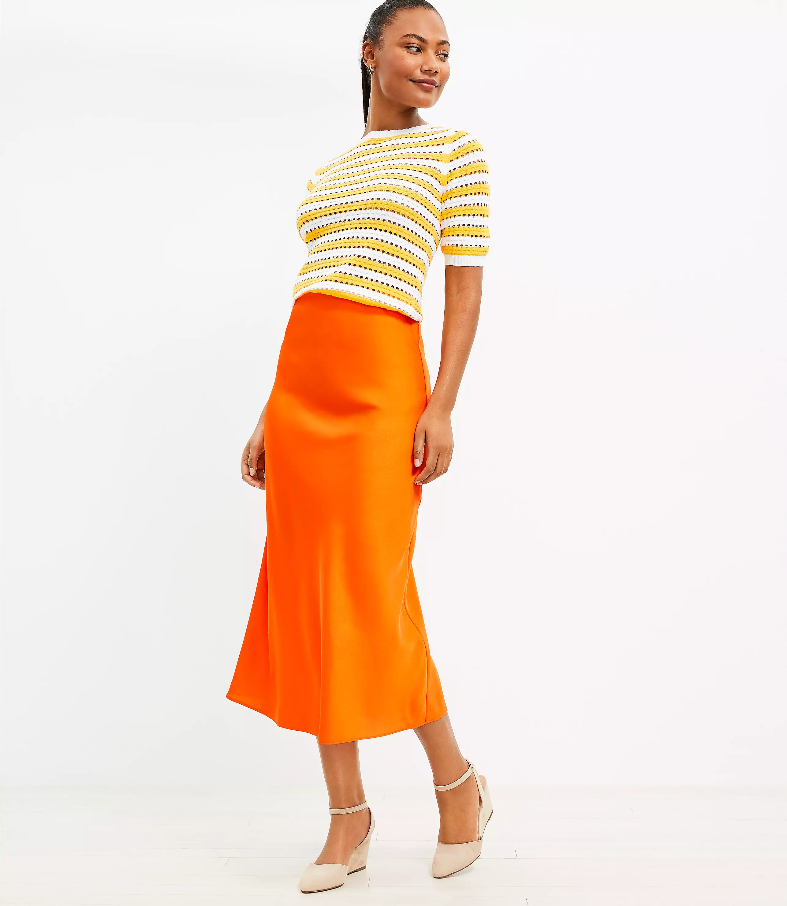 Bias Midi Skirt | LOFT
