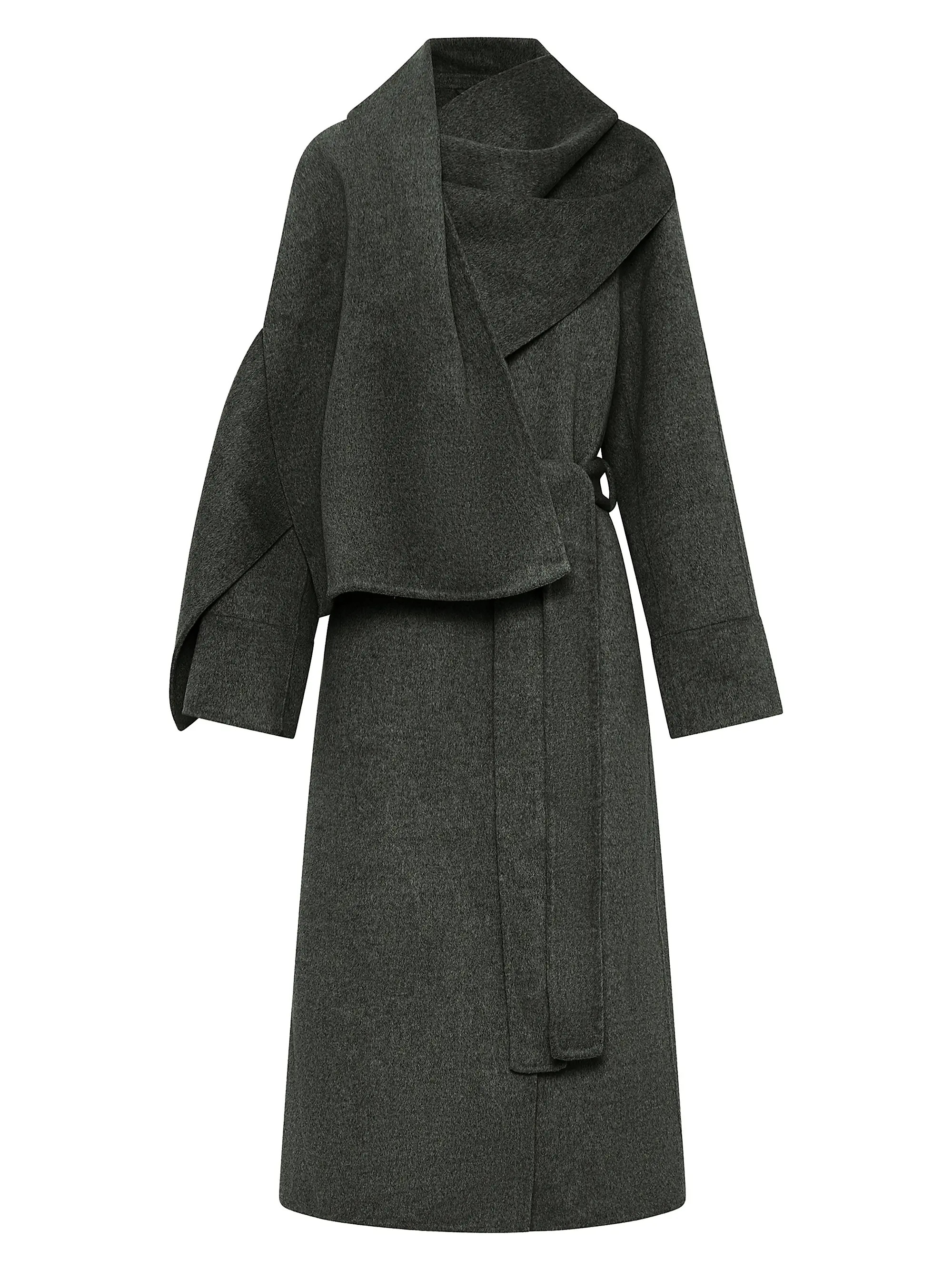 Candice Double Wool-Blend Scarf-Neck Coat | Saks Fifth Avenue