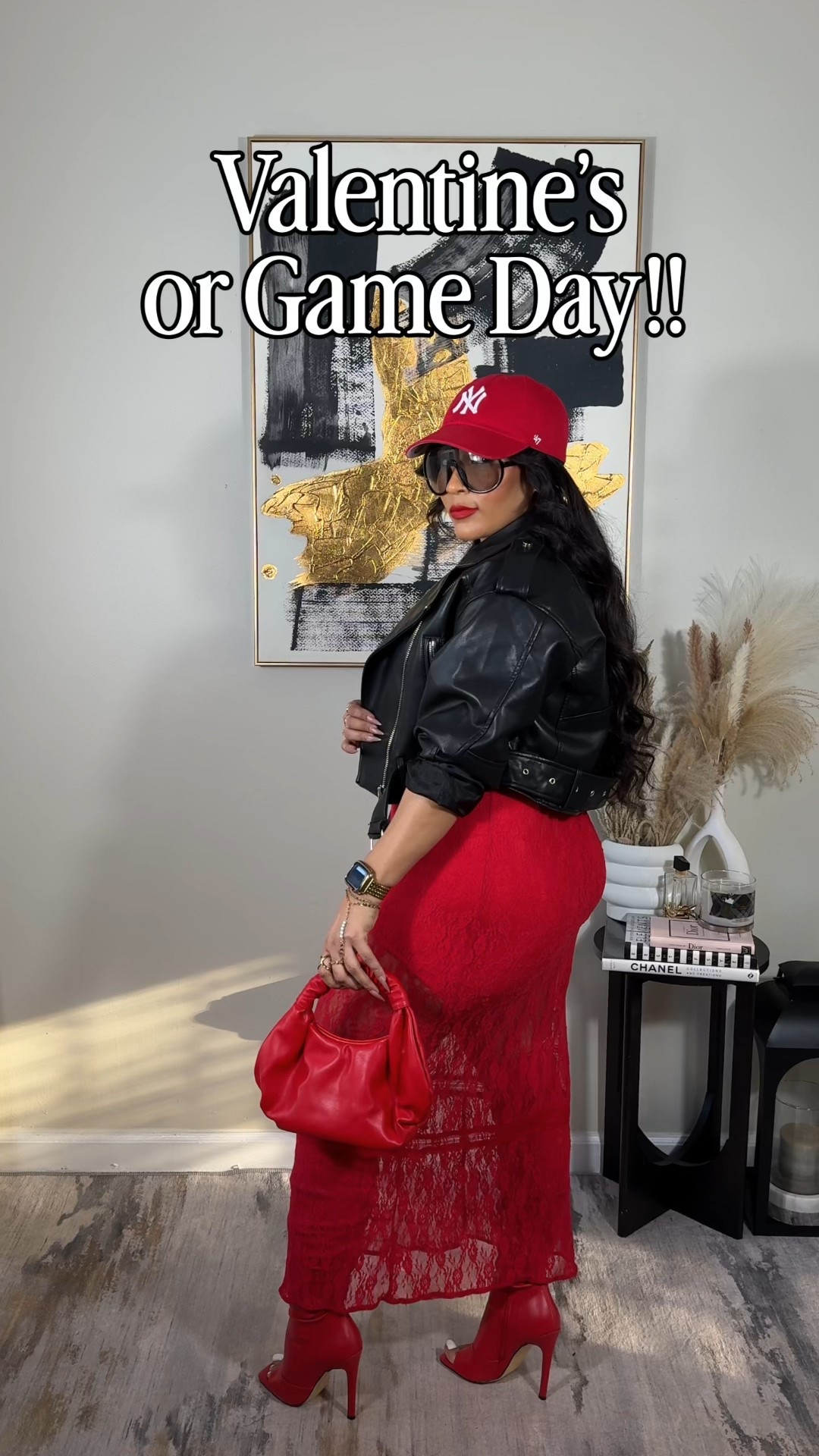 Valentine’s Day looks that double as game day looks!!! Please don’t say I never did anything for you babes!! Are you feeling the read lace skirt with the cherry tee or the denim maxi skirt with the tee?
Jacket: Small
Everything else: Medium 

#LTKgrwm #LTKootd #LTKSeasonal