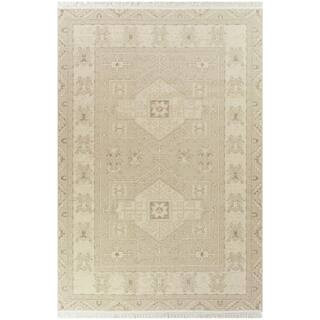Home Decorators Collection Decklyn Taupe 5 ft. x 7 ft. Oriental Fringe Area Rug 3103439 - The Hom... | The Home Depot