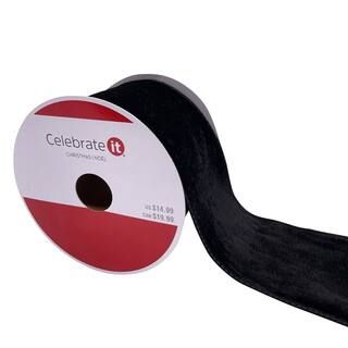 3.5" x 25ft. Velvet Solid Wired Ribbon by Celebrate It® Christmas | Michaels | Michaels Stores