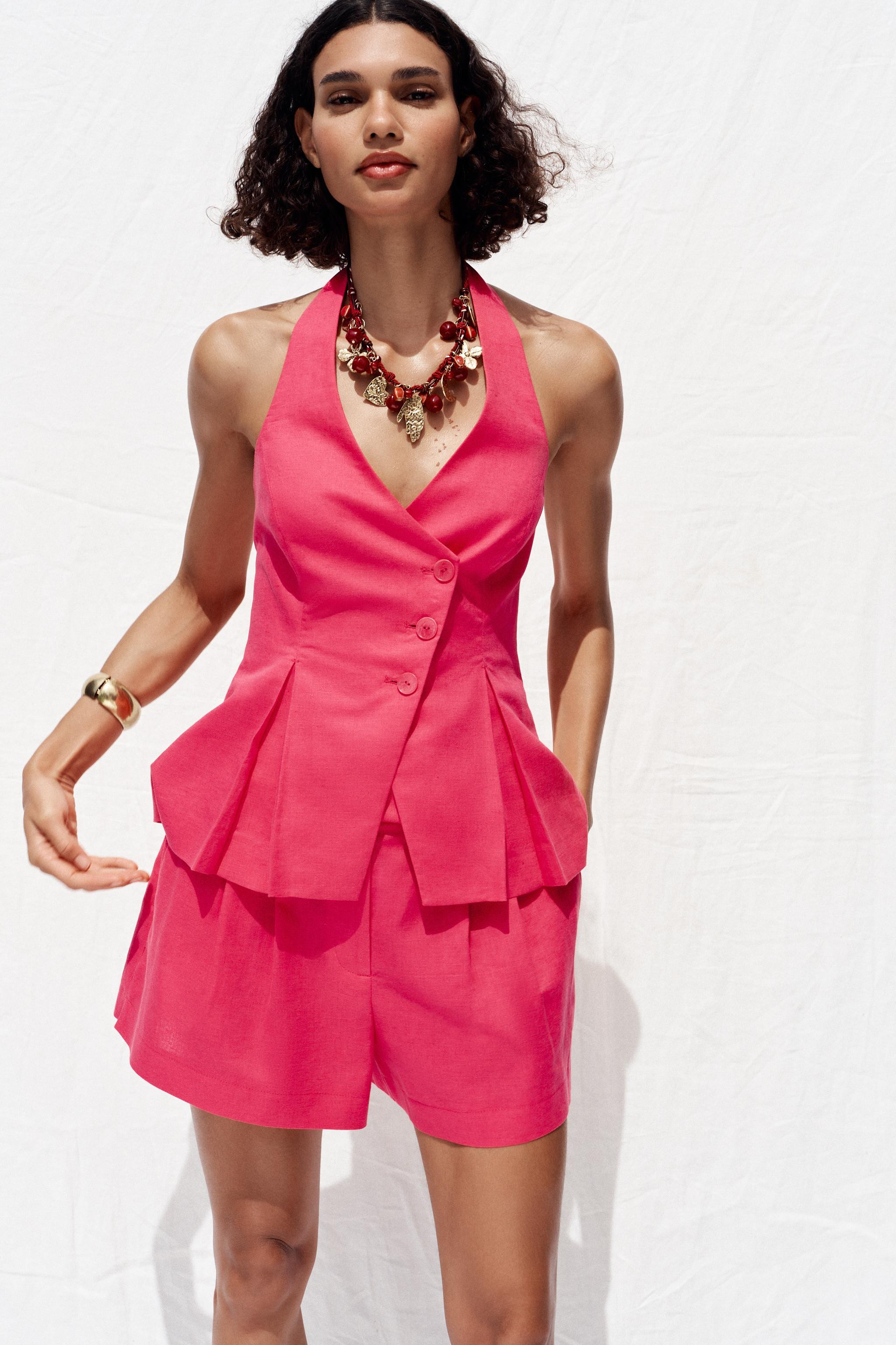 DOUBLE-BREASTED WAISTCOAT WITH LINEN BLEND | Zara US