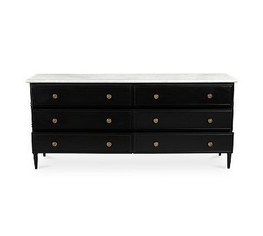 Adrien Marble 6-Drawer Dresser (75") | Pottery Barn (US)