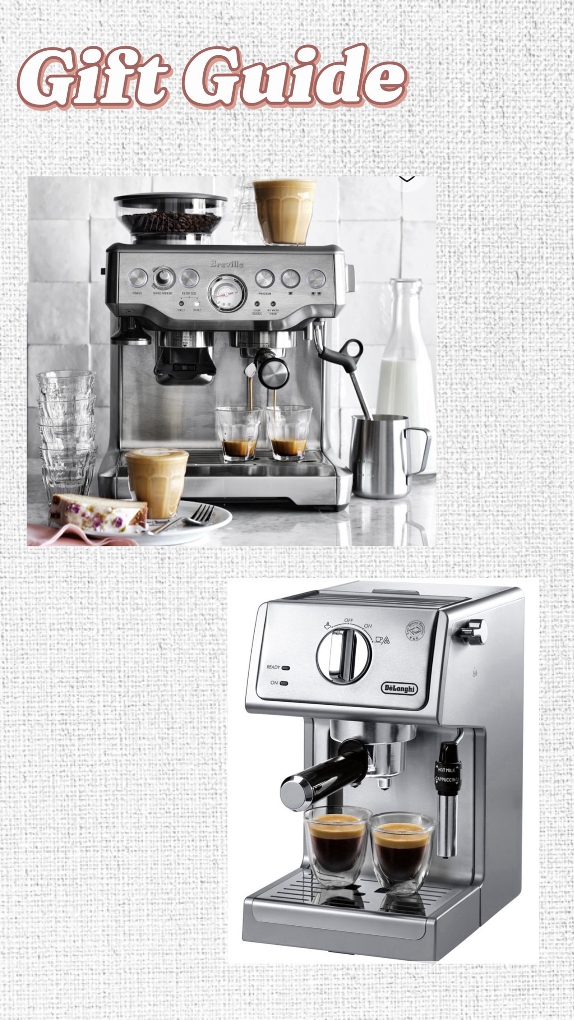 Gift guide for the coffee lover

Give the gift of caffeine this Christmas! No someone that goes through and gets a daily coffee? Give them the gift of doing it at home and help them stay on budget! 

#CoffeeLover #CoffeeLoverGift #GiftCoffeeLover #GiftIdeaMom #GiftIdeaDad #GiftIdeaMother-in-law #GiftIdeaSon #GiftIdeaDaughter #GiftIdeaSister #GiftIdea #NewHomeowner #NewHomeownerGift #KitchenAppliances #KitchenMustHave #EspressoMachine #GiftIdeaBarista

#LTKGiftGuide #LTKhome #LTKHoliday