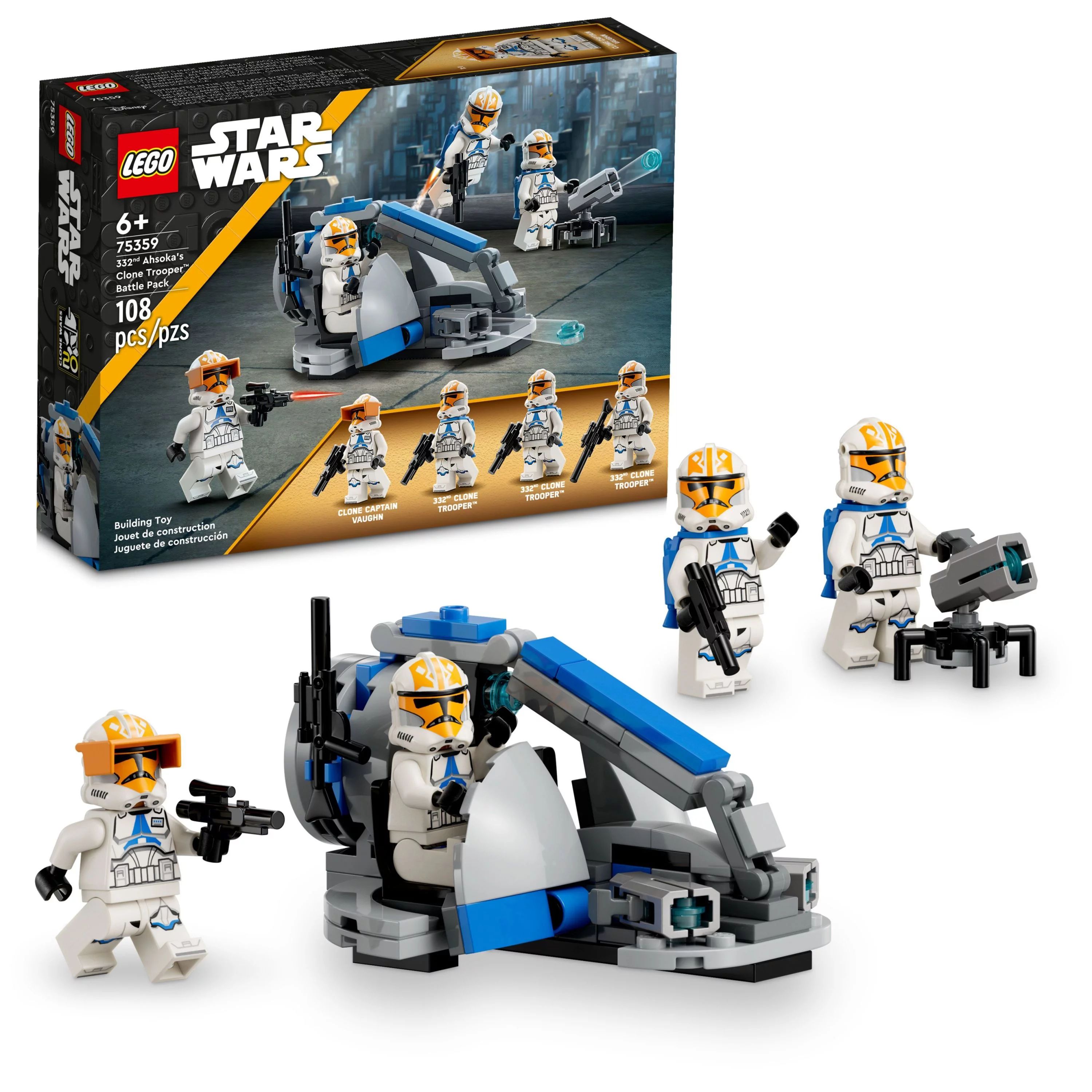 LEGO Star Wars 332nd Ahsoka’s Clone Trooper Battle Pack 75359 Building Toy Set with 4 Star Wars... | Walmart (US)