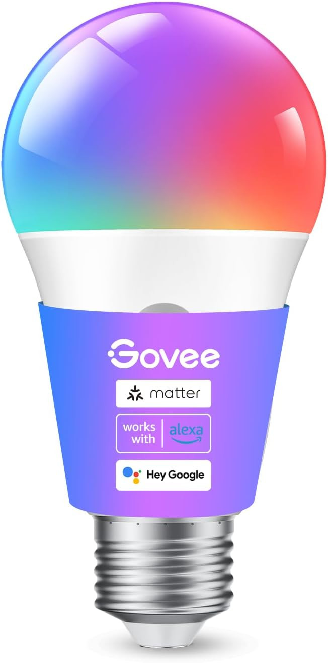 Govee Smart Light Bulbs, A19 Color Changing Light Bulb, 800 LM, E26 Base | Works with Matter, Ale... | Amazon (US)