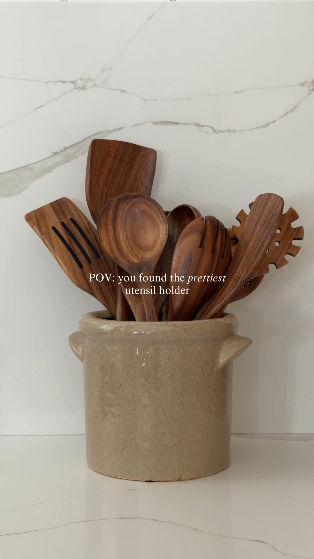 The prettiest little kitchen detail 🤎 I’m using this vintage-inspired crock as a utensil holder and it instantly makes the counter feel more collected + styled. Functional, but still feels like decor…  my favourite kind of find.

#LTKsale #LTKfall #LTKhome
